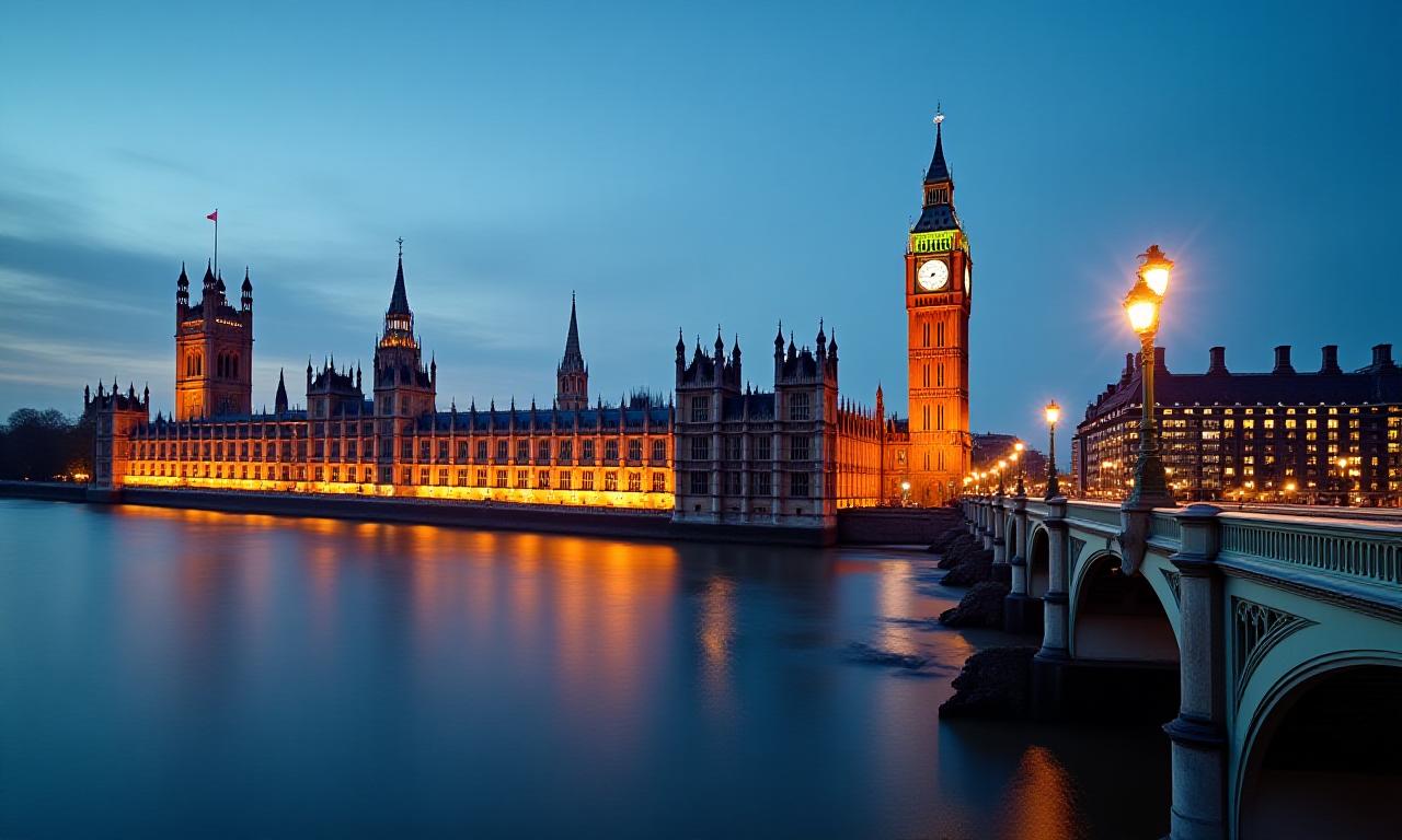 Panoramic view of Westminster and the London legal district